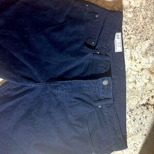 GAP Slim Fit Corduroy Pants Navy Blue 34x30 Stretch Casual Mens